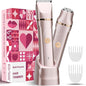 Bikini Trimmer for Women 2-in-1 – Rechargeable Electric Razors for Women, Painless Electric Shaver for Bikini, Underarm, Legs, Arms – IPX7 Waterproof, Compact Travel Design