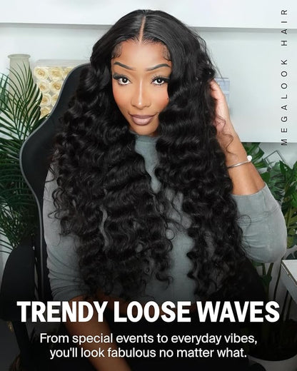 12A Glueless V Part Wig Human Hair 200% Density Loose Deep Curly Wig Human Hair Half Wig U Part Wig No Sew In No Glue Beginner Friendly 18 Inch