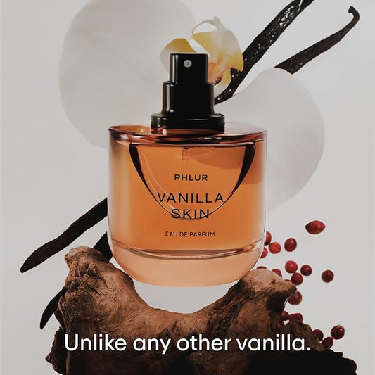 PHLUR Vanilla Skin Eau de Parfum - Full Size Perfume Spray Fragrance - Vanilla Perfume with Pink Pepper, Cashmere Wood & Sandalwood (50mL)