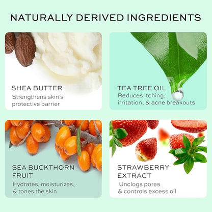 Face Moisturizer with Hyaluronic Acid Face Cream for Kids - Facial Cream & Gentle Moisturizer with Strawberry Extract & Vitamin E - Daily Facial Cream Moisturizer for Dry & Sensitive Skin 50ml