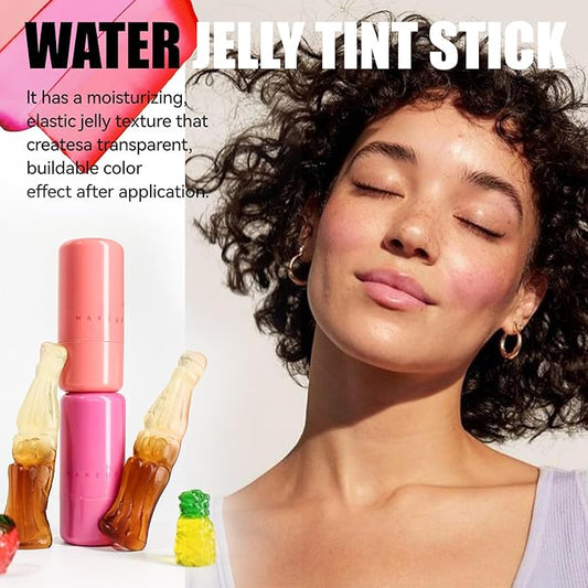 Milk Jelly Blush, Cooling Water Milk Jelly Tint, Milk Blush Jelly Sheer Lip & Cheek Stain, Moisturizing, Longlasting, Non-Stick, Buildable Watercolor Vivid Color Jelly Tint Face Makeup, 02