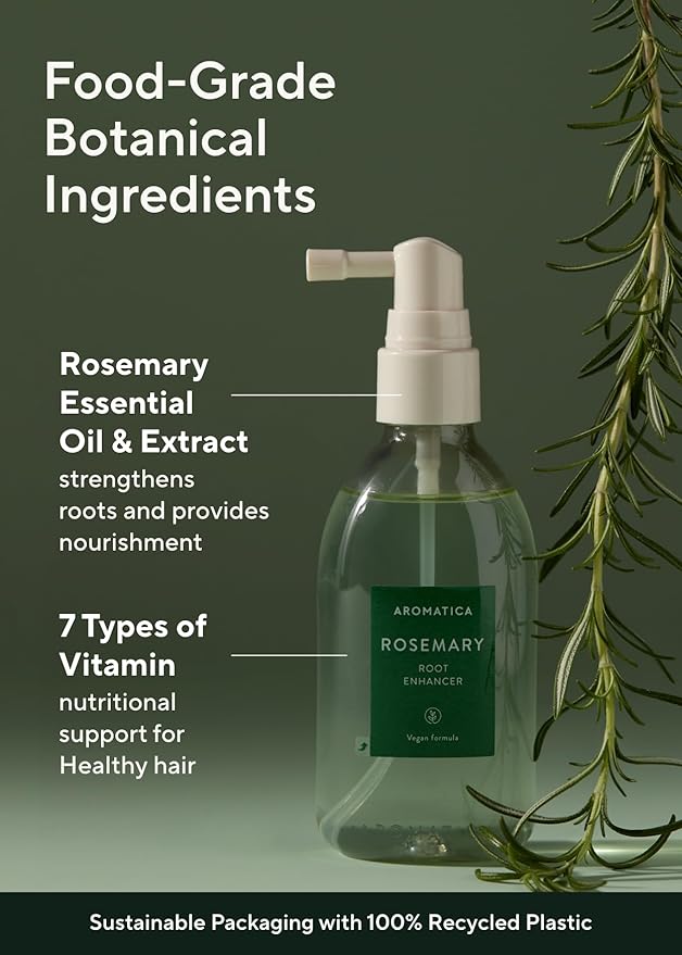AROMATICA Rosemary Scalp Strengthening Enhancer Duo Set - Scalp Serum For Hair Growth & Itchy Scalp Treatment with Rosemary Oil | Dandruff Treatment And Oily Scalp Moisturizer, Mothers day gifts