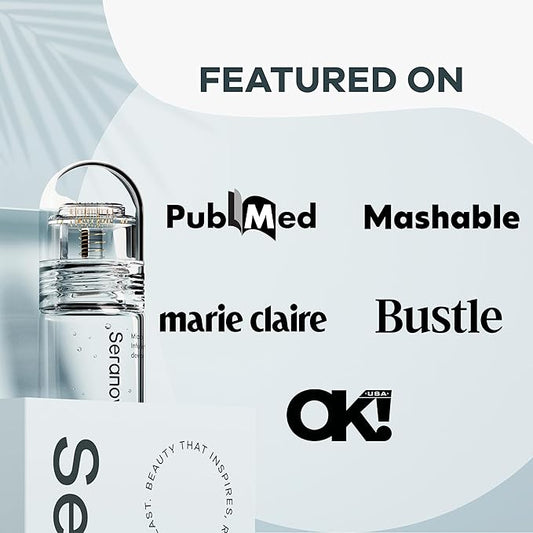 Seranova - Micro Infusion for Skin Care – with Collagen Peptides & Hyaluronic Acid, Face Serum and Stamp 0.05mm - 3 Month Supply