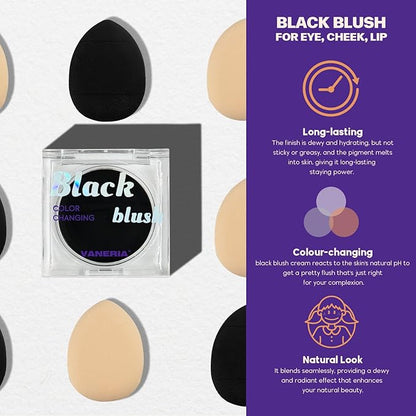 VANERIA Color Changing Blush,Ph Reacting Creme Blush,Pink Blush Stick Waterproof,Vegan,Cruelty-Free,/0.18oz 5g