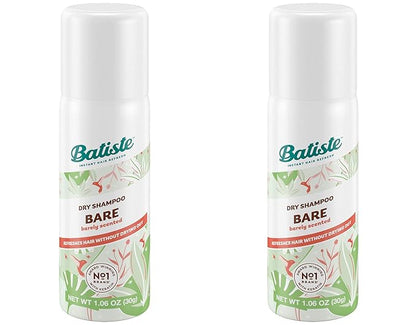 Batiste Dry Shampoo, Bare, Mini Travel Size 1.6 oz (Pack of 2)
