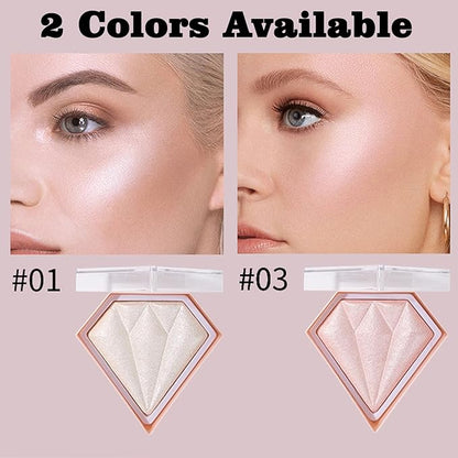 MEICOLY Baked Highlighter Powder Palette,Natural Face Highlighter Shimmer