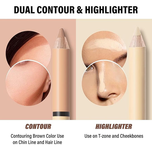 2 in 1 Cream Bronzer and Highlighter Stick,Cream