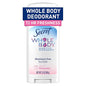 Secret Whole Body Deodorant Stick for Women, Rosewater Scent, Aluminum Free Deodorant Stick, 72 HR Odor Protection, 2.4 oz