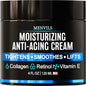 Mens Face Moisturizer Cream - Anti Aging & Wrinkle for Men with Collagen, Retinol, Vitamins E, Jojoba Oil - Face Lotion - Age Facial Skin Care - Eye Wrinkle - Day & Night - 4 oz
