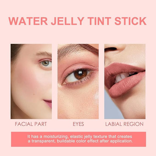 Milk Jelly Blush, Moisturizing, Milk Cooling Water Jelly Tint Sheer Lip & Cheek Stain Makeup Jelly Blush Stick.(Berry)