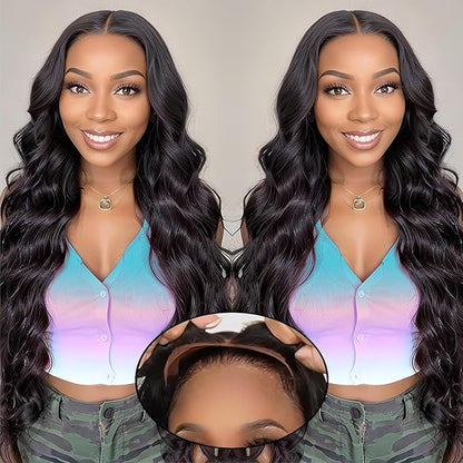 5x5 HD Lace Closure Wig Body Wave Glueless Wigs Human Hair Pre Plucked Pre Cut Lace Front Wigs Natural Black Frontal Wig
