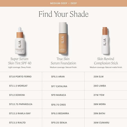 ILIA - Skin Rewind Complexion Stick - Foundation + Concealer + Skincare | Non-Toxic, Vegan, Cruelty-Free, Clean Makeup (26O - Limba, 0.35 oz | 10 g)
