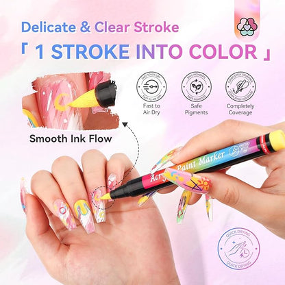 Saviland nail art pens set: