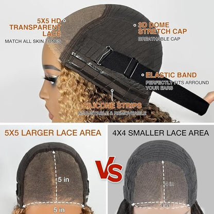 5x5 Hd Lace Closure Glueless Wigs Human Hair Pre Plucked Pre Cut Reay to Wear and Go 100% Raw Human Hair Body Wave Glueless Closure Wig for Women Human Hair Natural Color 20 Inch