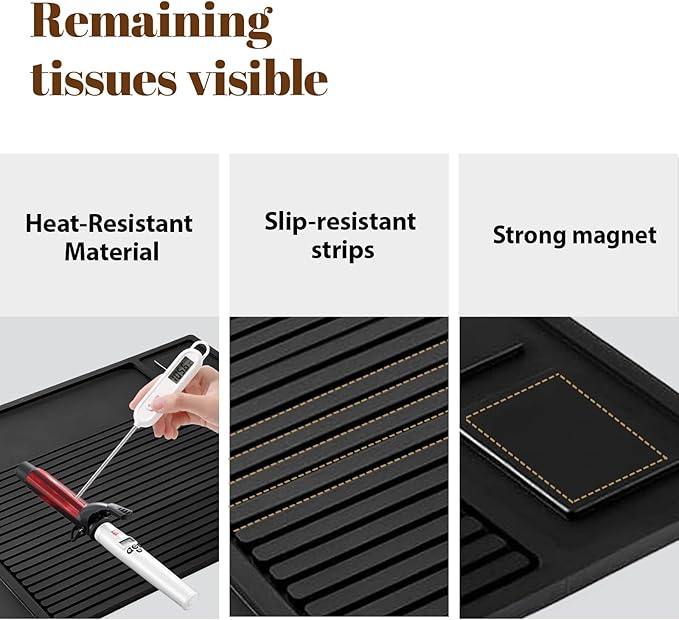 Adevar Magnetic Barber Mat for Clippers,Barber Station Organizer Mat for Beauty Tools,Professional Non-Slip Matt
