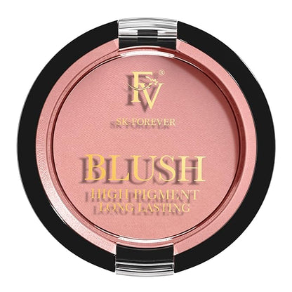 FV Long Lasting Powder Blush - Lightweight Smooth & Blendable Cheek Makeup, High Buildable Color, Transfer-Resistant Matte Finish (Pink Matte, 0.17 OZ)