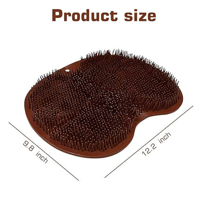 Shower foot scrubber mat back