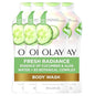 Olay Body Wash for Women, Fresh Radiance, Refreshing & Renewing, Made with Plant Based Cleansers, B3 Botanical Complex, For All Skin Types, Cucumber & Aloe Water Scent, 22 fl oz (Pack of 4)