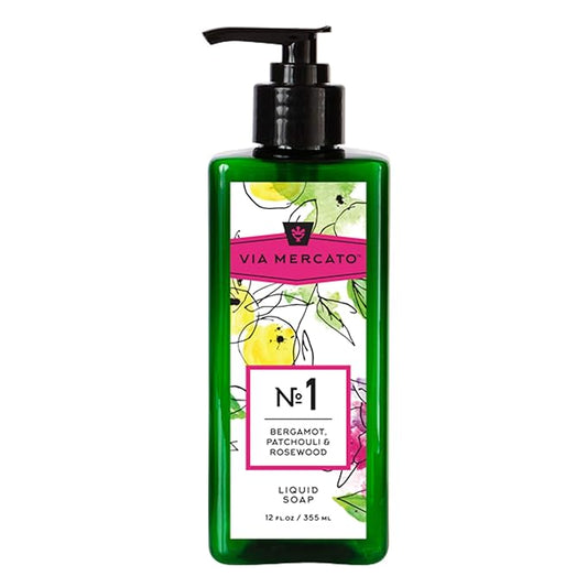 Liquid Soap, Shea Butter Enriched (12 oz), No. 1 - Bergamot, Patchouli & Rosewood