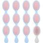 Bridesmaid Proposal Gifts 8pcs Mini Travel Brush bachelorette party accessories Cute hair Brush for Wedding Party Favors for Wedding Party Favors (White&Blue, 12pcs)