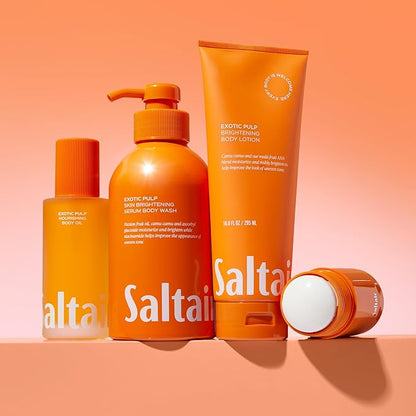 Saltair Body Wash, Exotic Pulp 2-Pack. Moisturizing Body Cleanser with Monoi Oil and Cupuacu Butter. Luxury Shower Gel for Women. Vegan, Cruelty-Free, Paraben-Free. 2x 17oz Pump Bottles.