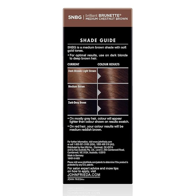 John Frieda Precision Foam Colour, Dark Cool Espresso Brown, Full-Coverage Hair Color Kit, Anti-Fade Gray Coverage, Deep Color Saturation Hair Dye, 1 Application