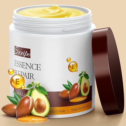 Karsell Collagen Hair Mask for Deep Conditioning, Keratin Hair Treatment with 4 Hydrolyzed Proteins, Moroccan & Avocado Oils Conditioner for Nourish, Calendula Gentian Extracts Care Dry & Damaged Hair