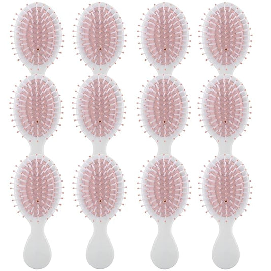 Bridesmaid Proposal Gifts 8pcs Mini Travel Brush bachelorette party accessories Cute hair Brush for Wedding Party Favors for Wedding Party Favors (White, 12pcs)