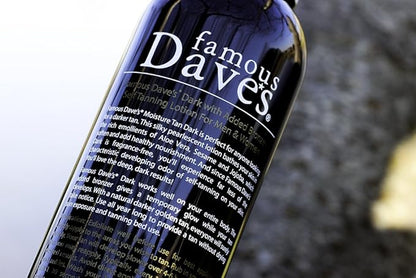 Dave's Dark Self Tanner Sunless Tanning Lotion with Bronzer - For All Skin Types