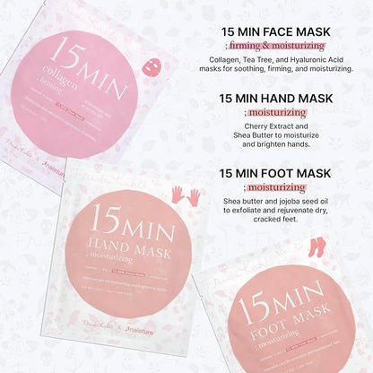 Frida Kahlo 15 Min Pamper Me Kit by Naisture – Korean Spa Kit for Women with Hair, Hand, Foot, Eye, and Face Masks
