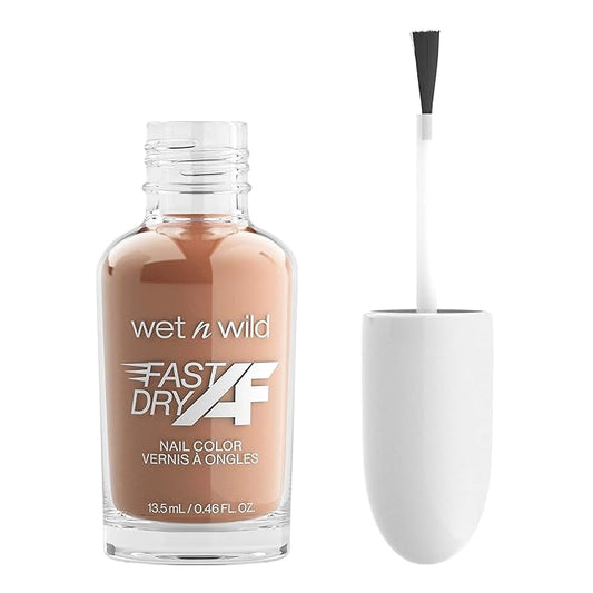wet n wild Fast Dry AF Nail Polish, Quick 40 Second Dry Time, Long Lasting High-Shine - Sorry, I'm Latte