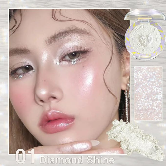 Glitter Sparkly Face Highlighter Makeup Palette Shimmer Radiant 6g