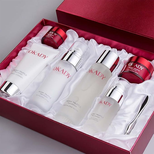 Valentine's Day Skincare Gift Set: Face Care Kit, Peony Truffle Plant Extract, Anti-Aging, All Skin Types, Unisex