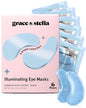 grace & stella Award Winning Under Eye Mask Reduce Dark Circles, Puffy Eyes, Undereye Bags, Wrinkles, Gel Under Eye Patches, Nurse Gifts, Vegan Cruelty-Free Self Care (6 Pairs, Blue)