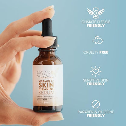Vitamin C Serum for Face - Skin Clearing Serum with Salicylic Acid Retinol, Niacinamide and Hyaluronic Acid - Skin Brightening Acne Serum - Anti Aging Dark Spot Treatment(1 oz)