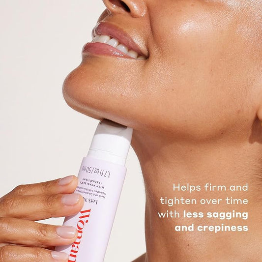 Womaness Let's Neck Firming Serum - Roll On Neck Creams for Tightening and Firming - Daily Crepey Skin Treatment to Smooth Neck Wrinkles & Sagging Skin - Hydrate, Tighten and Lift (50ml)