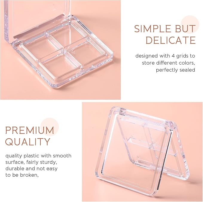 Beaupretty Empty Lipstick Palette，2 Pieces Empty Lipstick Box