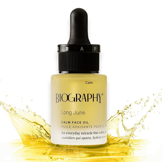 Biography Long June Quieting Face Oil, 13ml- Natural Smoothing & Clarifying Dry Oil. Clarifying, Moisturizing & Hydrating Beauty Facial Oil for Women w/Camellia, Vitamin E & Marula