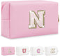 Personalized initial letter makeup bag,