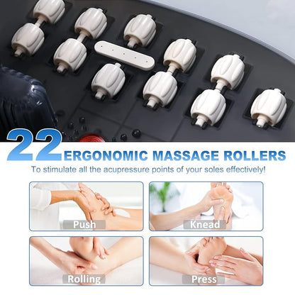 Foot spa bath massager with
