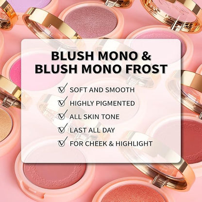 Oulac Shimmery Blush Makeup| 2 in 1 Powdery 4.8g