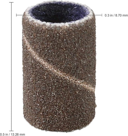 PANA 100 Pieces Nail Sanding Bands Professional Nail Manicure Great Fit for Nail Drill Bits for Acrylic Nails (240 Grit, Brown)