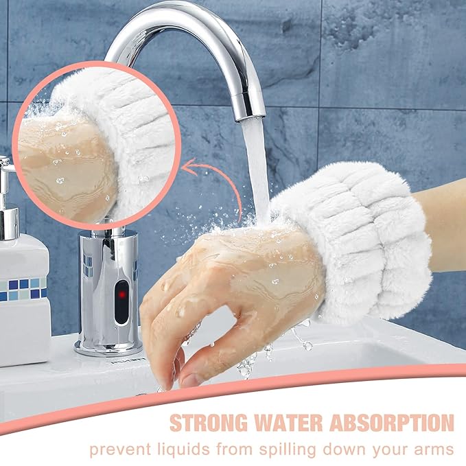 Women's microfiber wrist spa bands