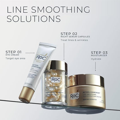 RoC Retinol Correxion Max Daily Hydration Anti-Aging Face Moisturizer with Hyaluronic Acid, Oil Free Skin Care Cream for Fine Lines, Dark Spots, Post-Acne Scars, 1.7 Ounces (Packaging May Vary)