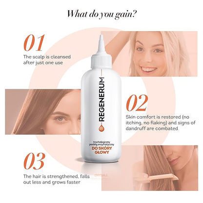 Trichology Line Enzymatic Scalp Peeling - Intensive Cleansing Formula with Bromelain, Acids, and Urea, Prevents hair Loss - 110ml