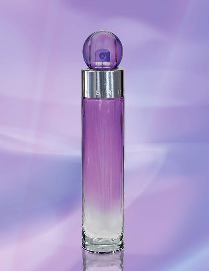 Perry Ellis 360 Purple Women 3.4oz EDP Spray, 7.5ml EDP Mini Spray, 4oz Body Mist, 3oz Shower Gel 4 Pc Gift Set