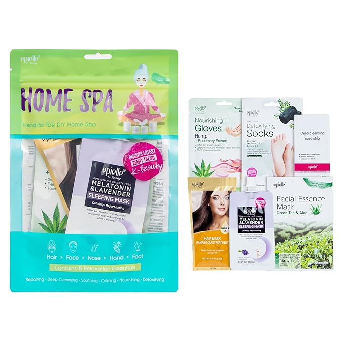 Epielle Skincare Beauty Kit, Korean Beauty, Korean Skincare, All in one Kit, Spa Day, Spa Gifts for Women (Pack of 1, Home Spa Kit)