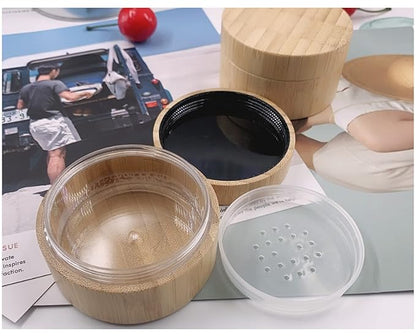 1Pcs /1Oz Empty Loose Powder Container and 1Pcs Powder Brush 30ml