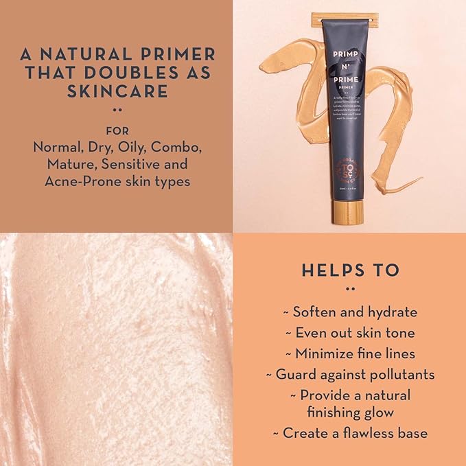 Glowing Skin Makeup Primer and Moisturizer - Vegan (Rose Gold)