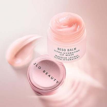 JLO BEAUTY Beso Balm Lip Mask | Ultra-Hydrating Glossy Finish, Visibly Plumps & Softens, Day & Overnight Lip Care Treatment, Vanilla Scented | 3 Pack